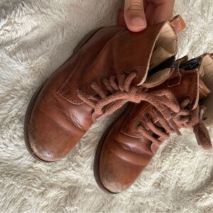 Brown Leather Kids Boots